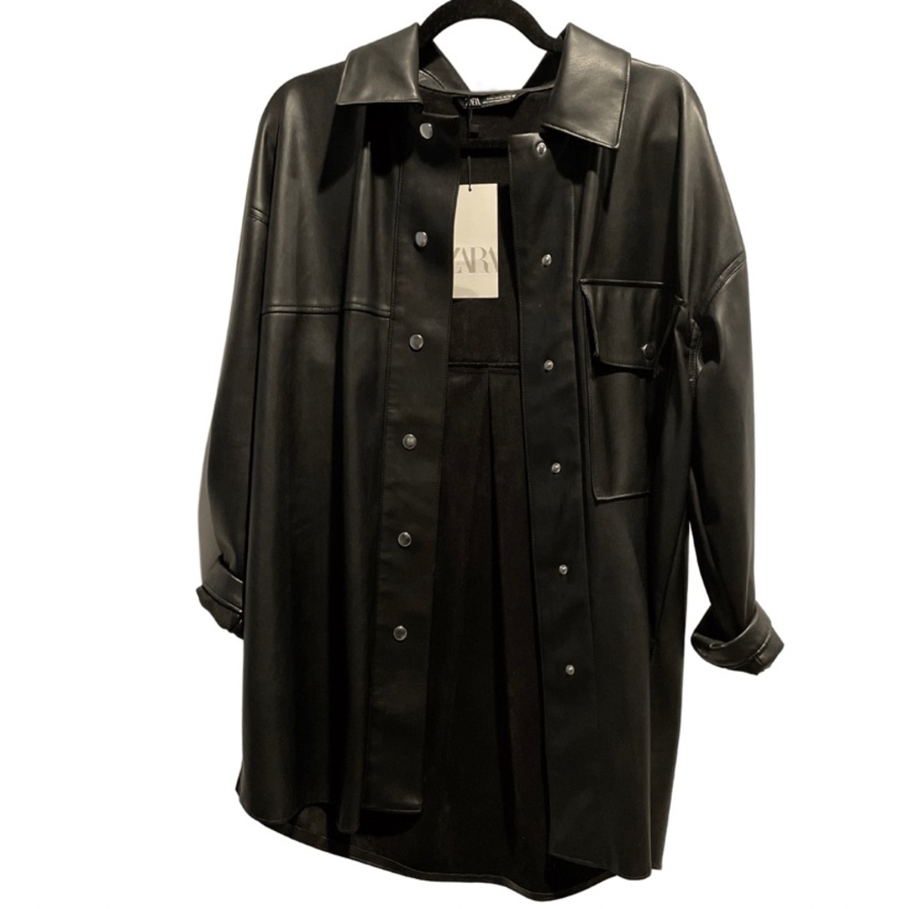 Zara Leather Shacket